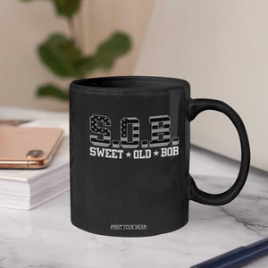 Funny Bob Coffee Mug Fathers Day Dad Sweet Old Bob Retro USA Flag TS10 Print Your Wear