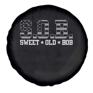 Funny Bob Spare Tire Cover Fathers Day Dad Sweet Old Bob Retro USA Flag TS10 Print Your Wear