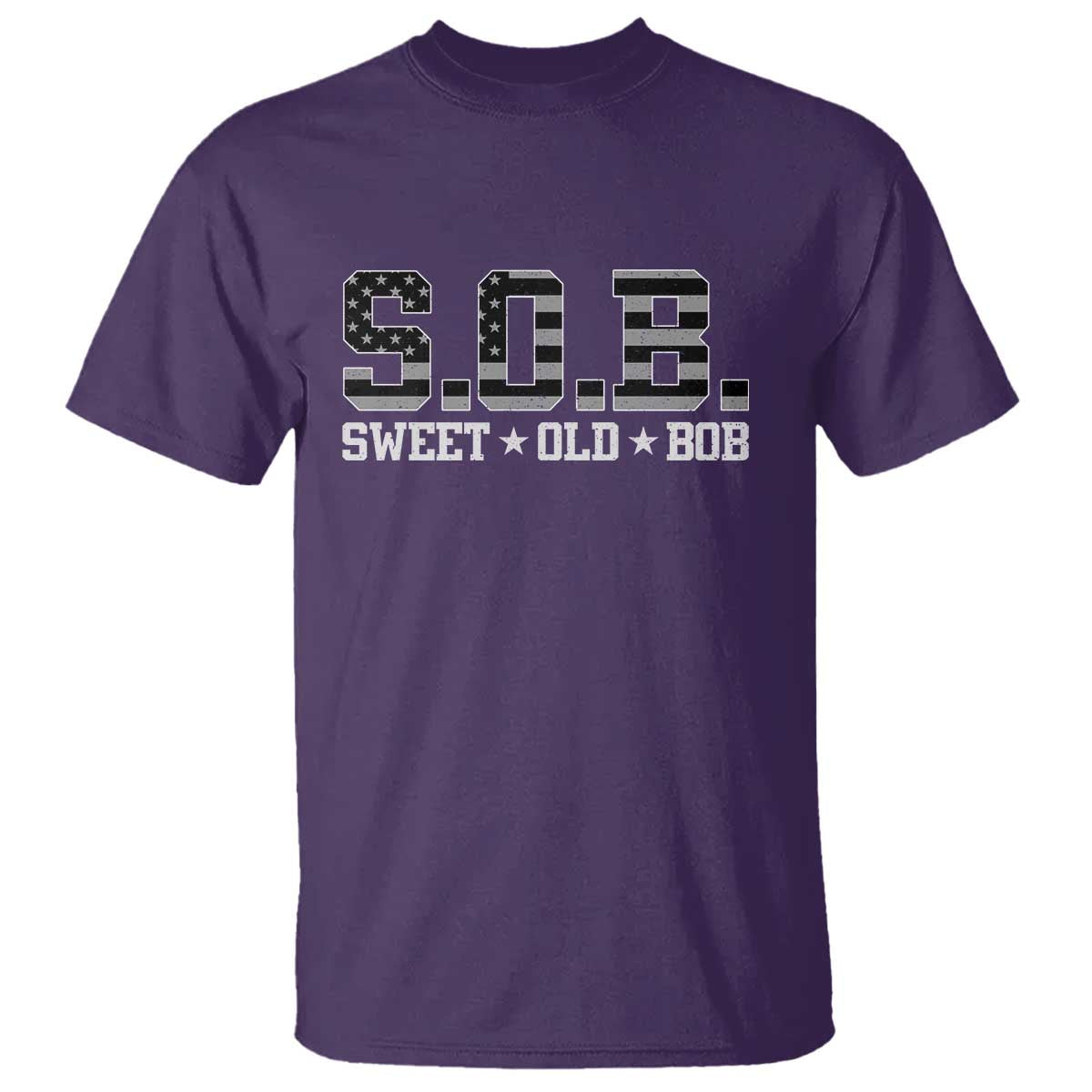 Funny Bob T Shirt Fathers Day Dad Sweet Old Bob Retro USA Flag TS10 Purple Print Your Wear