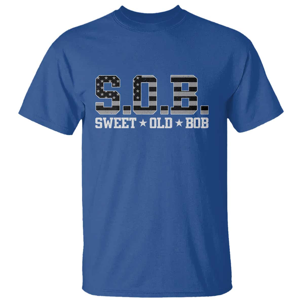 Funny Bob T Shirt Fathers Day Dad Sweet Old Bob Retro USA Flag TS10 Royal Blue Print Your Wear