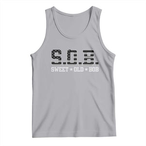 Funny Bob Tank Top Fathers Day Dad Sweet Old Bob Retro USA Flag TS10 Athletic Heather Print Your Wear
