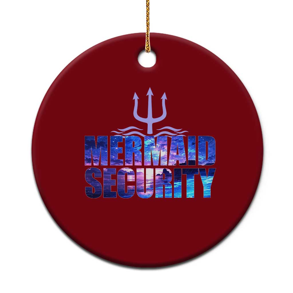 Mermaid Security Ceramic Ornament Funny Mermaid Family Squad TS10 1pc Red Print Your Wear