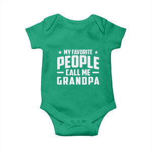 Funny Grandpa Baby Onesie My Favorite People Call Me Grandpa TS10 Irish Green Print Your Wear