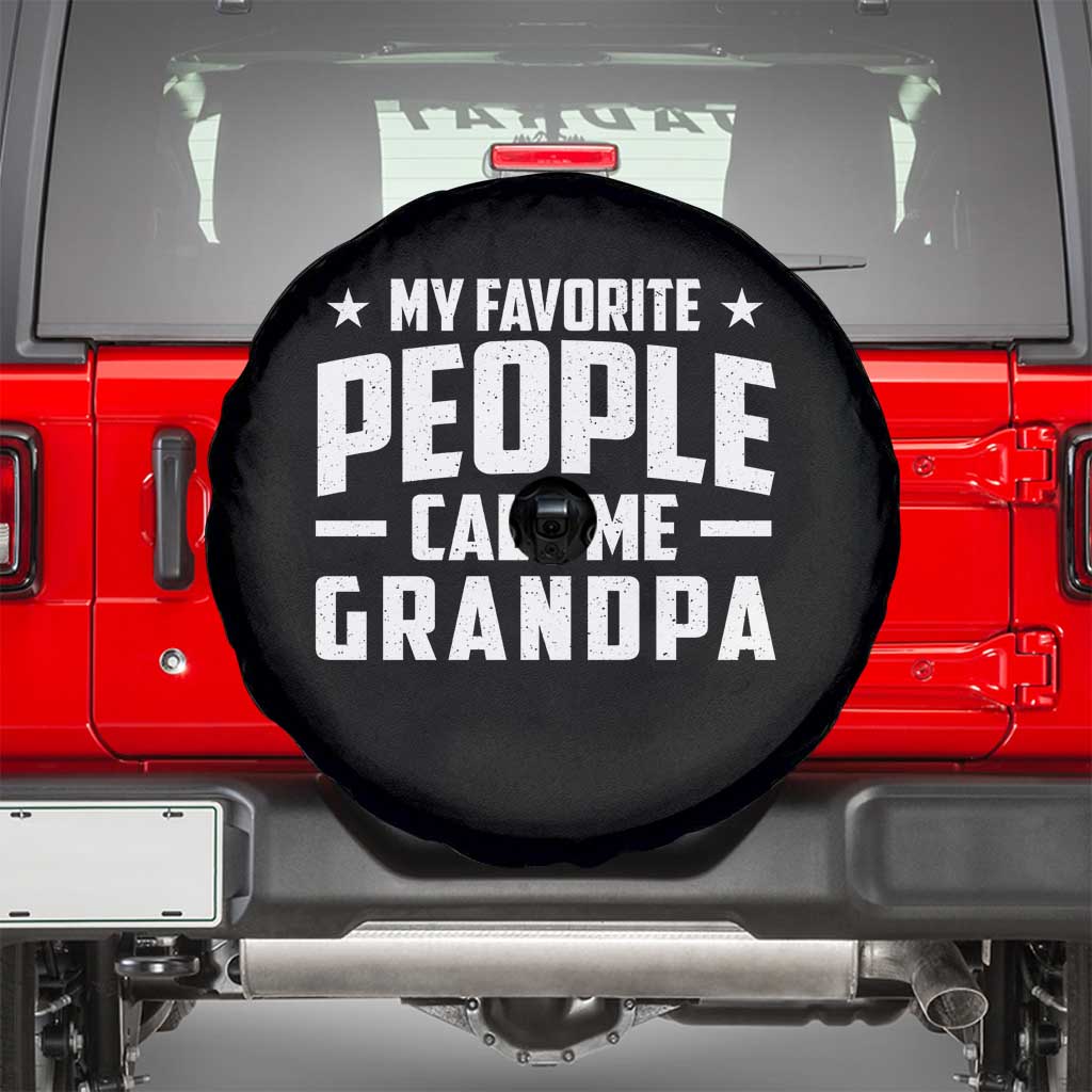 Funny Grandpa Spare Tire Cover My Favorite People Call Me Grandpa TS10 Black Print Your Wear