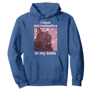Funny Cat Meme Hoodie I Have Microplastics In My Balls Dank Meme TS10 Royal Blue Print Your Wear