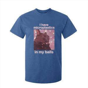 Funny Cat Meme T Shirt For Kid I Have Microplastics In My Balls Dank Meme TS10 Royal Blue Print Your Wear