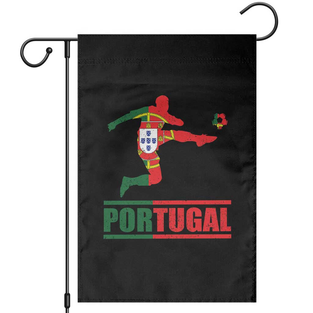 Portugal Soccer Garden Flag Portuguese Flag Futebol Football Player TS10 Black Print Your Wear