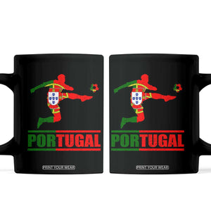 Portugal Soccer Coffee Mug Portuguese Flag Futebol Football Player TS10 Black Print Your Wear