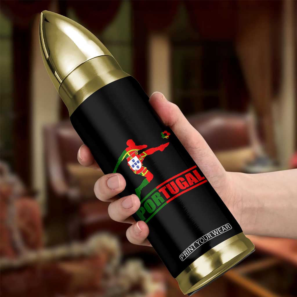 Portugal Soccer Bullet Tumbler Portuguese Flag Futebol Football Player TS10 Print Your Wear