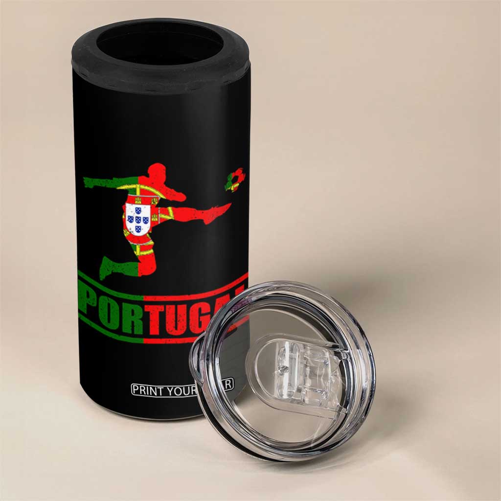 Portugal Soccer 4 in 1 Can Cooler Tumbler Portuguese Flag Futebol Football Player TS10 Print Your Wear