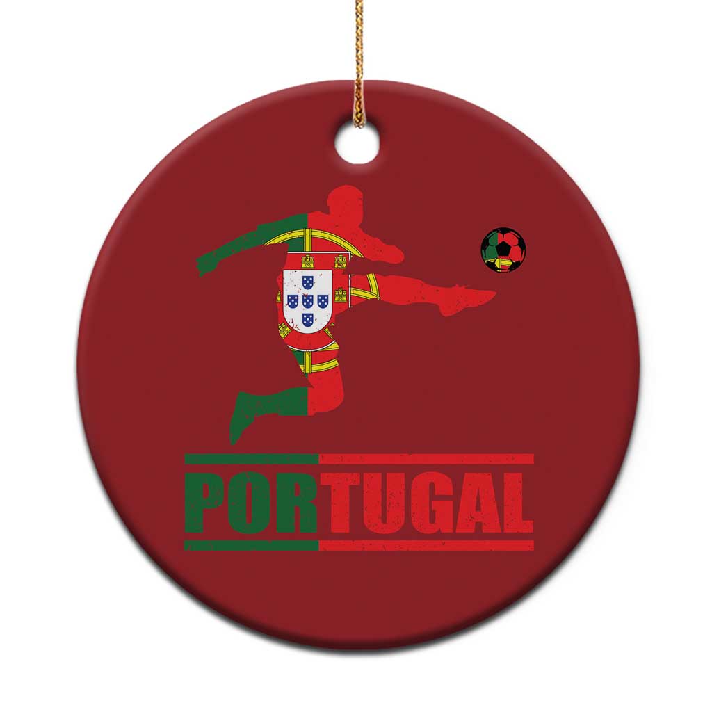 Portugal Soccer Christmas Ornament Portuguese Flag Futebol Football Player TS10 Print Your Wear