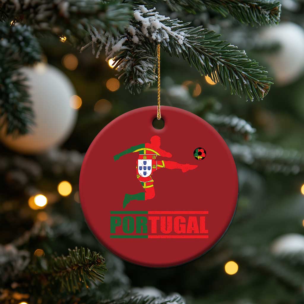 Portugal Soccer Christmas Ornament Portuguese Flag Futebol Football Player TS10 Print Your Wear