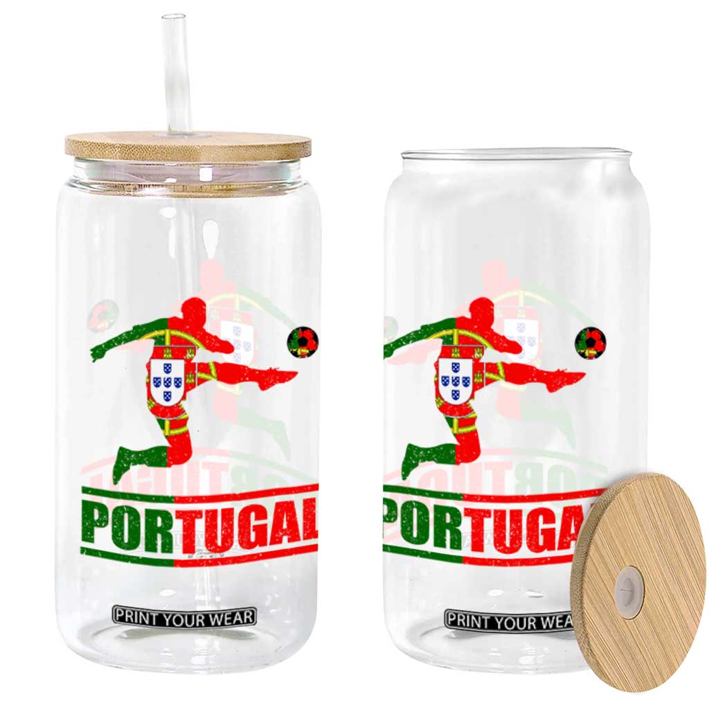 Portugal Soccer Glass Can Portuguese Flag Futebol Football Player TS10 Print Your Wear