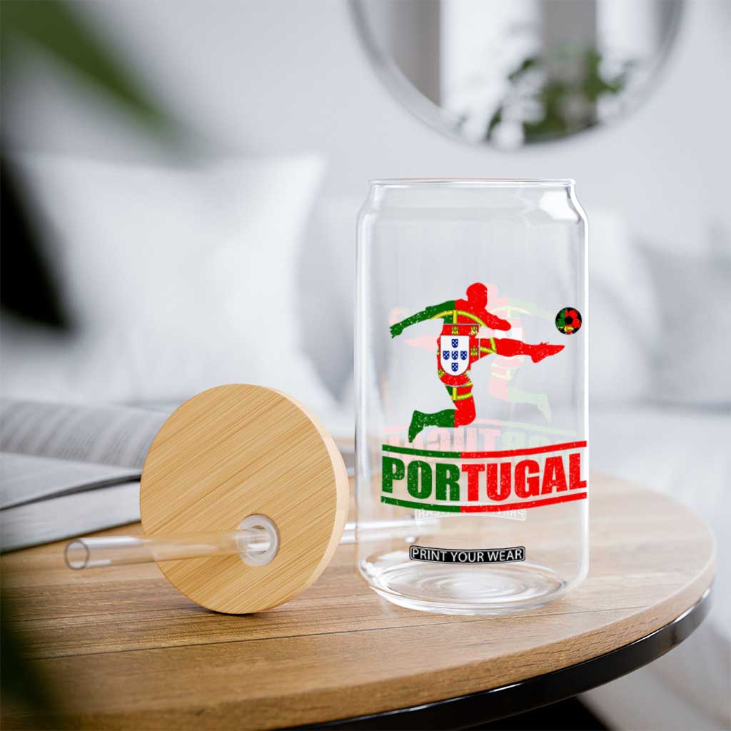 Portugal Soccer Glass Can Portuguese Flag Futebol Football Player TS10 Print Your Wear