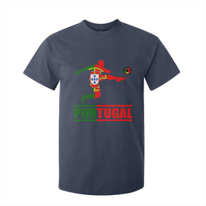 Portugal Soccer T Shirt For Kid Portuguese Flag Futebol Football Player TS10 Navy Print Your Wear