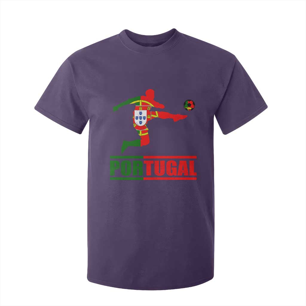 Portugal Soccer T Shirt For Kid Portuguese Flag Futebol Football Player TS10 Purple Print Your Wear