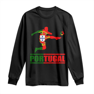 Portugal Soccer Long Sleeve Shirt Portuguese Flag Futebol Football Player TS10 Black Print Your Wear