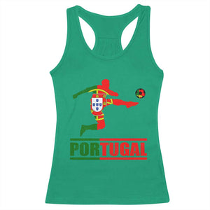 Portugal Soccer Racerback Tank Top Portuguese Flag Futebol Football Player TS10 Irish Green Print Your Wear