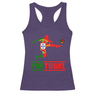 Portugal Soccer Racerback Tank Top Portuguese Flag Futebol Football Player TS10 Purple Print Your Wear