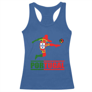 Portugal Soccer Racerback Tank Top Portuguese Flag Futebol Football Player TS10 Royal Blue Print Your Wear