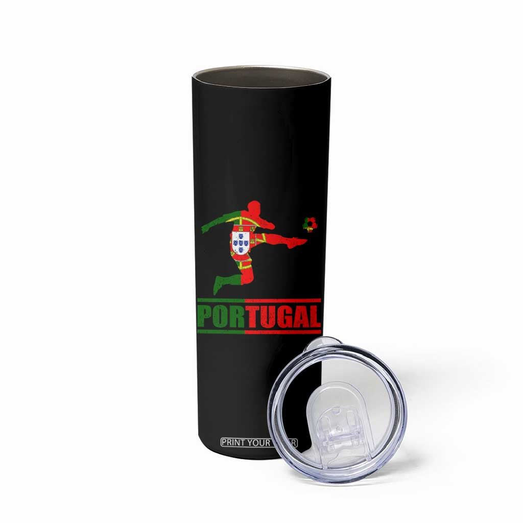 Portugal Soccer Skinny Tumbler Portuguese Flag Futebol Football Player TS10 Print Your Wear