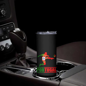 Portugal Soccer Skinny Tumbler Portuguese Flag Futebol Football Player TS10 Print Your Wear
