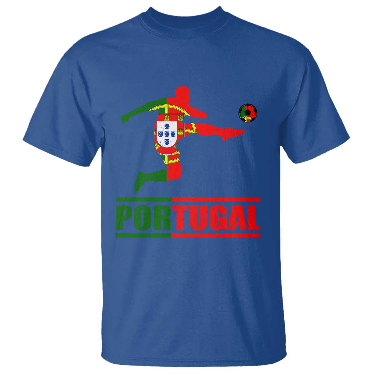 Portugal Soccer T Shirt Portuguese Flag Futebol Football Player TS10 Royal Blue Print Your Wear