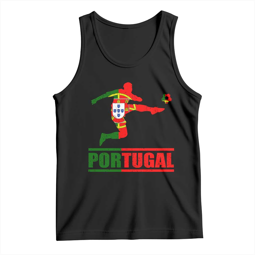 Portugal Soccer Tank Top Portuguese Flag Futebol Football Player TS10 Black Print Your Wear