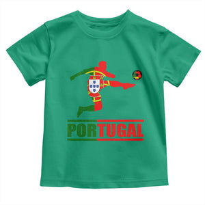 Portugal Soccer Toddler T Shirt Portuguese Flag Futebol Football Player TS10 Irish Green Print Your Wear