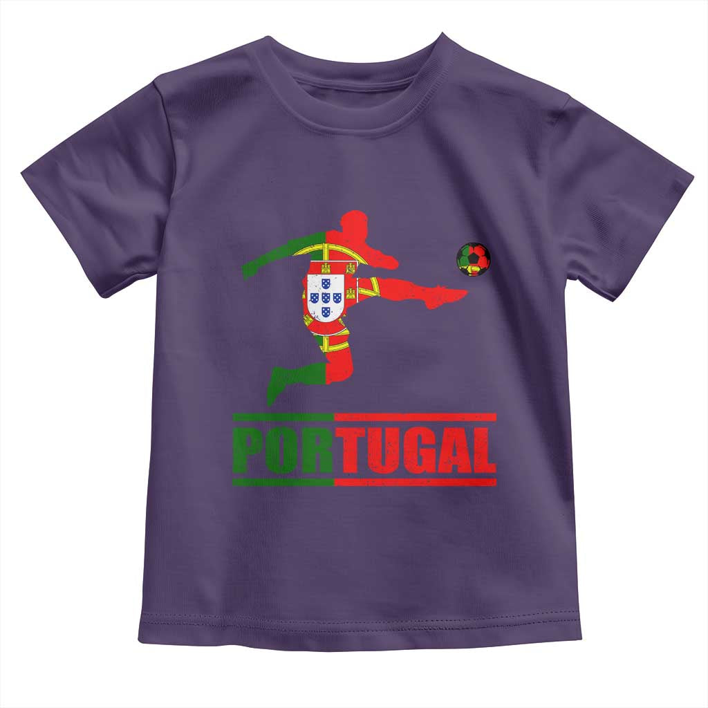 Portugal Soccer Toddler T Shirt Portuguese Flag Futebol Football Player TS10 Purple Print Your Wear