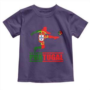 Portugal Soccer Toddler T Shirt Portuguese Flag Futebol Football Player TS10 Purple Print Your Wear