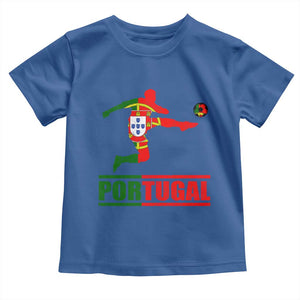 Portugal Soccer Toddler T Shirt Portuguese Flag Futebol Football Player TS10 Royal Blue Print Your Wear