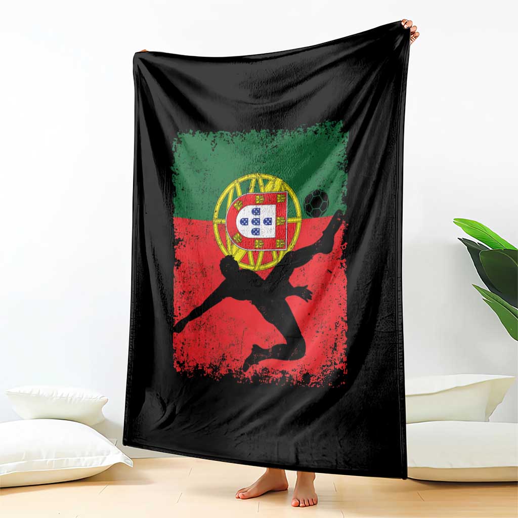 Portugal Soccer Throw Blanket Portuguese Flag Futebol Football Fan TS10 Print Your Wear