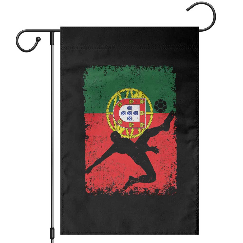 Portugal Soccer Garden Flag Portuguese Flag Futebol Football Fan TS10 Black Print Your Wear