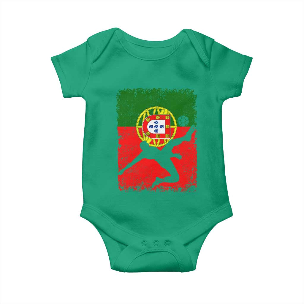 Portugal Soccer Baby Onesie Portuguese Flag Futebol Football Fan TS10 Irish Green Print Your Wear