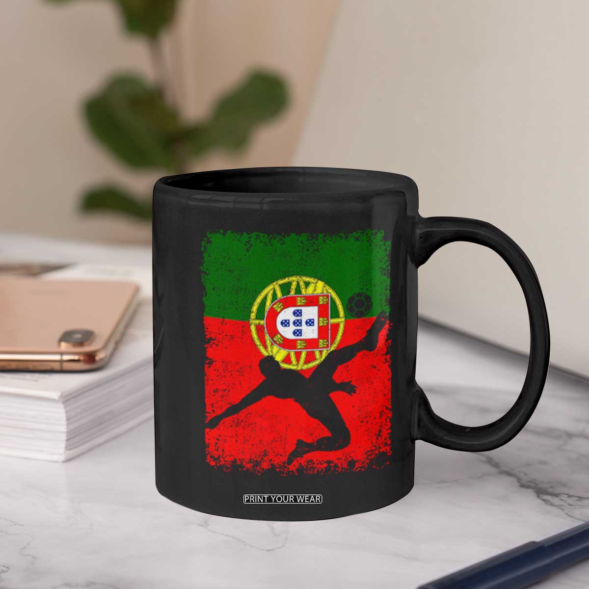 Portugal Soccer Coffee Mug Portuguese Flag Futebol Football Fan TS10 Print Your Wear