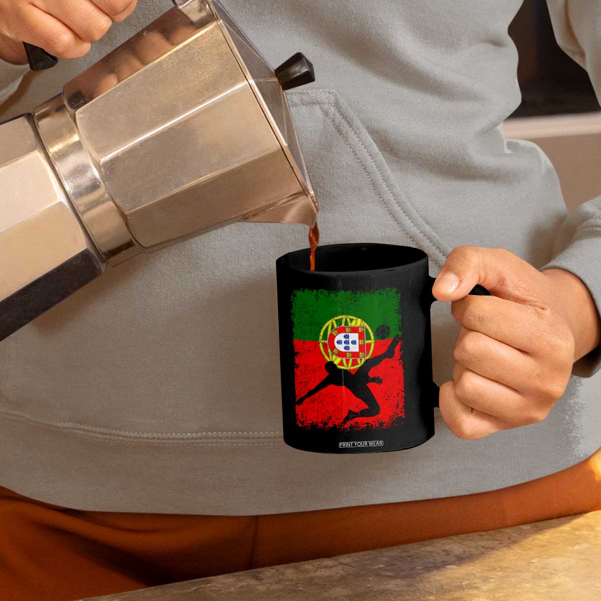 Portugal Soccer Coffee Mug Portuguese Flag Futebol Football Fan TS10 Print Your Wear