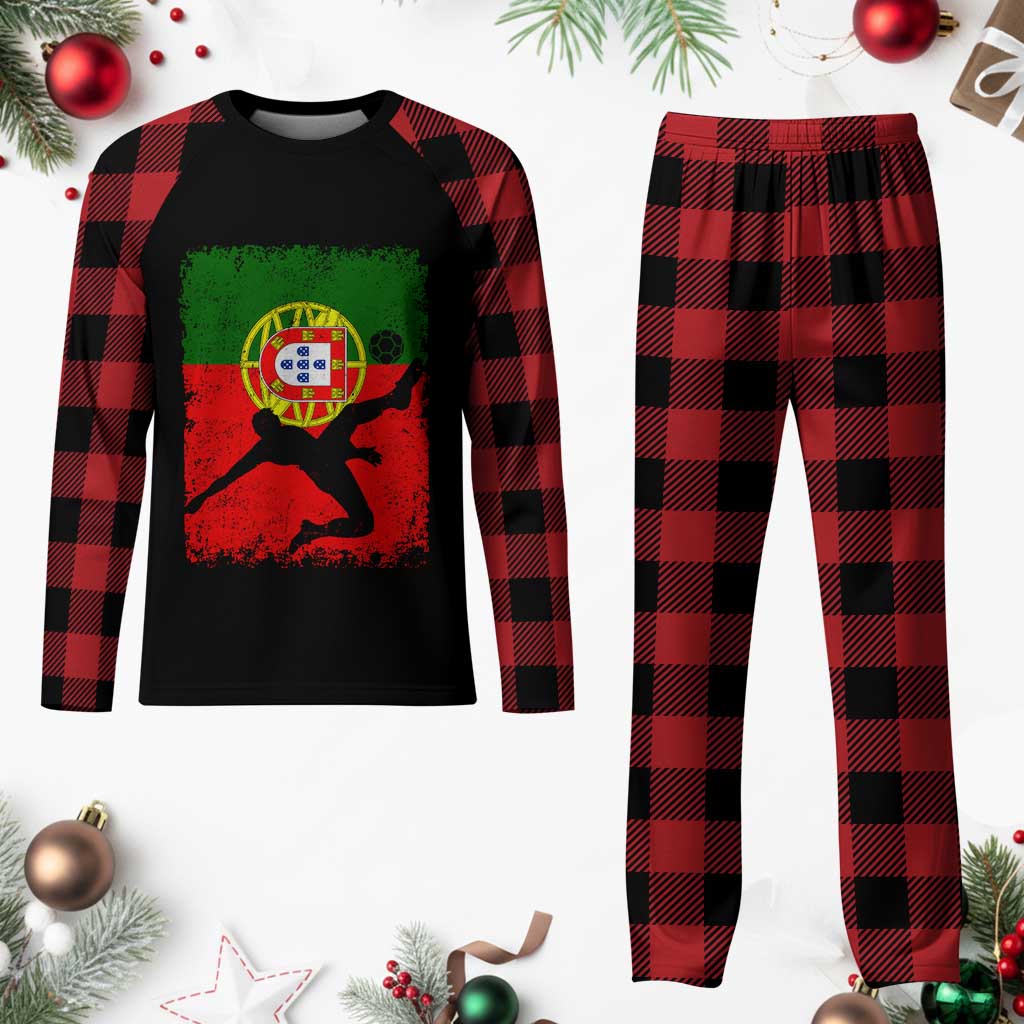 Portugal Soccer Plaid Pajama Set Portuguese Flag Futebol Football Fan TS10 Buffalo Plaid Print Your Wear