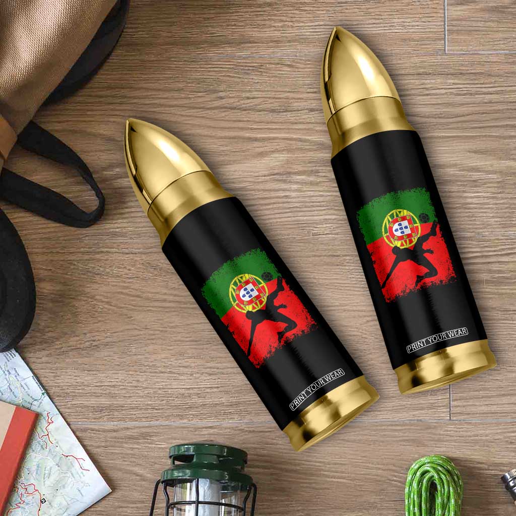Portugal Soccer Bullet Tumbler Portuguese Flag Futebol Football Fan TS10 Print Your Wear