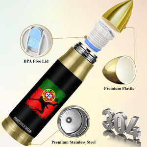Portugal Soccer Bullet Tumbler Portuguese Flag Futebol Football Fan TS10 Print Your Wear