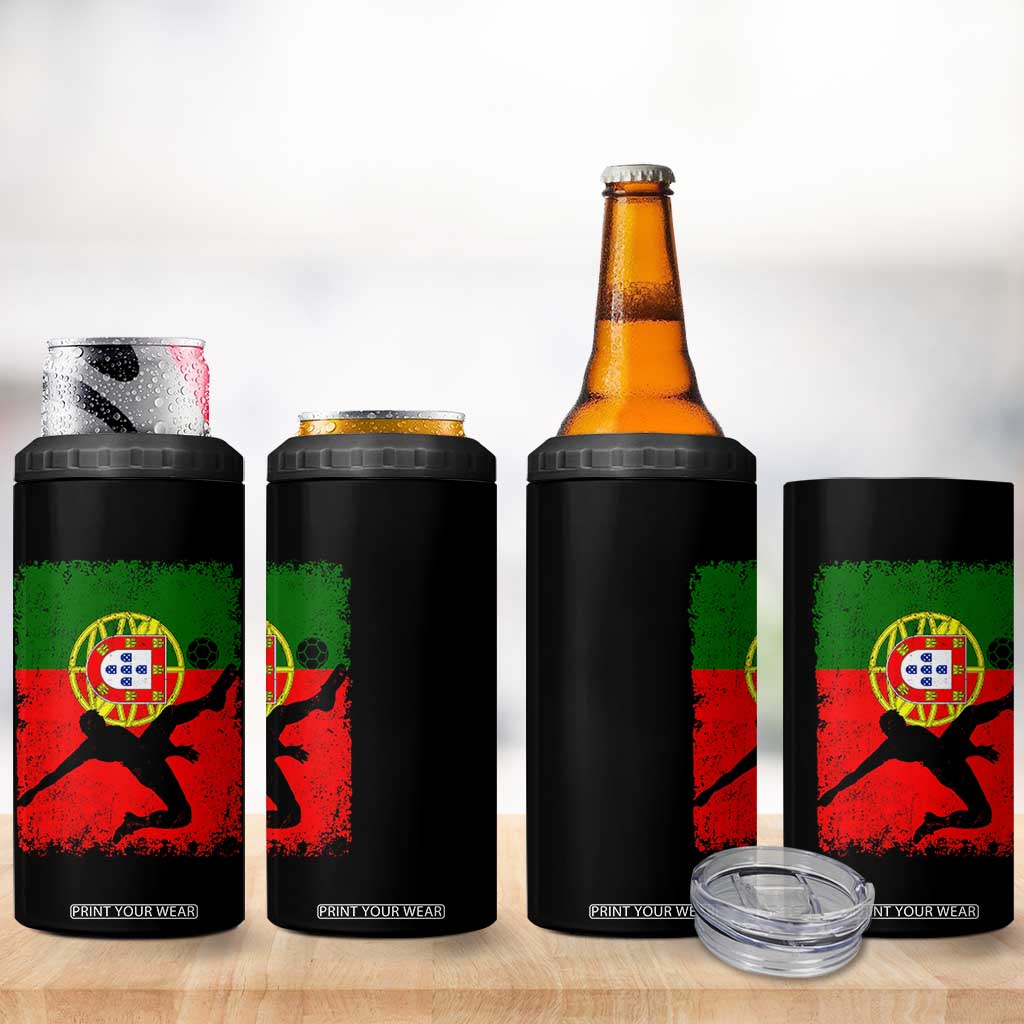 Portugal Soccer 4 in 1 Can Cooler Tumbler Portuguese Flag Futebol Football Fan TS10 Print Your Wear
