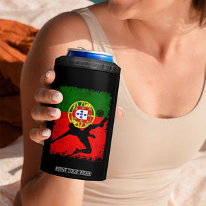 Portugal Soccer 4 in 1 Can Cooler Tumbler Portuguese Flag Futebol Football Fan TS10 Print Your Wear