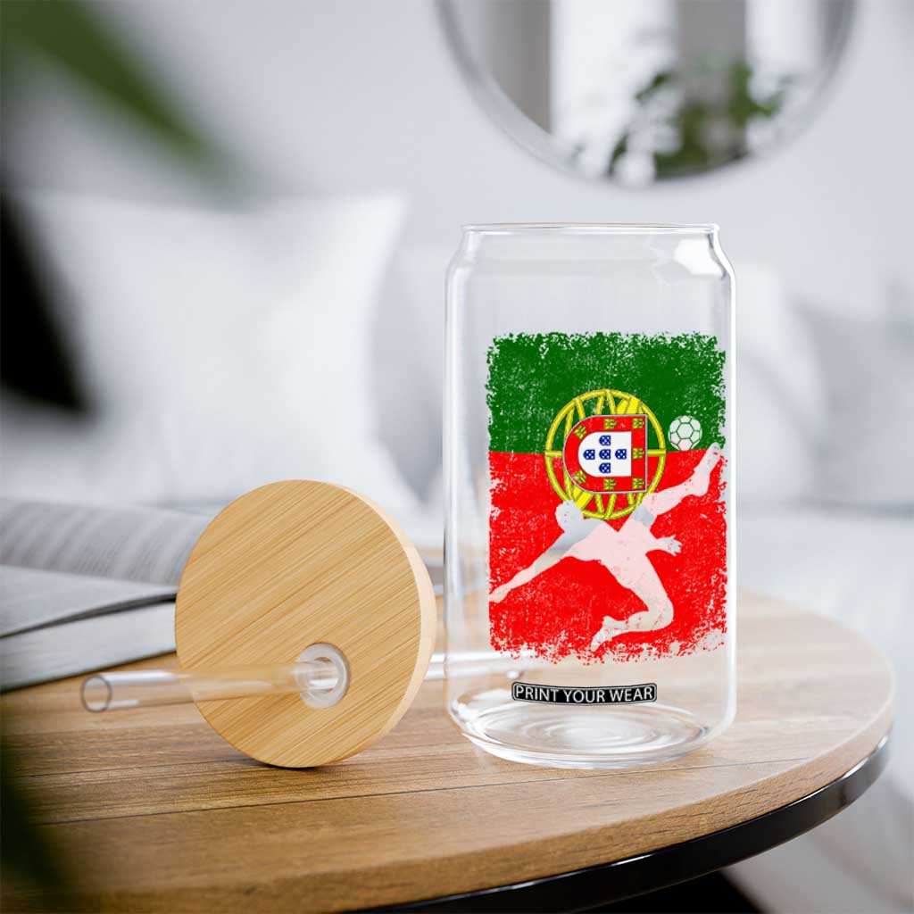 Portugal Soccer Glass Can Portuguese Flag Futebol Football Fan TS10 Print Your Wear