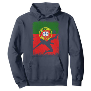 Portugal Soccer Hoodie Portuguese Flag Futebol Football Fan TS10 Navy Print Your Wear