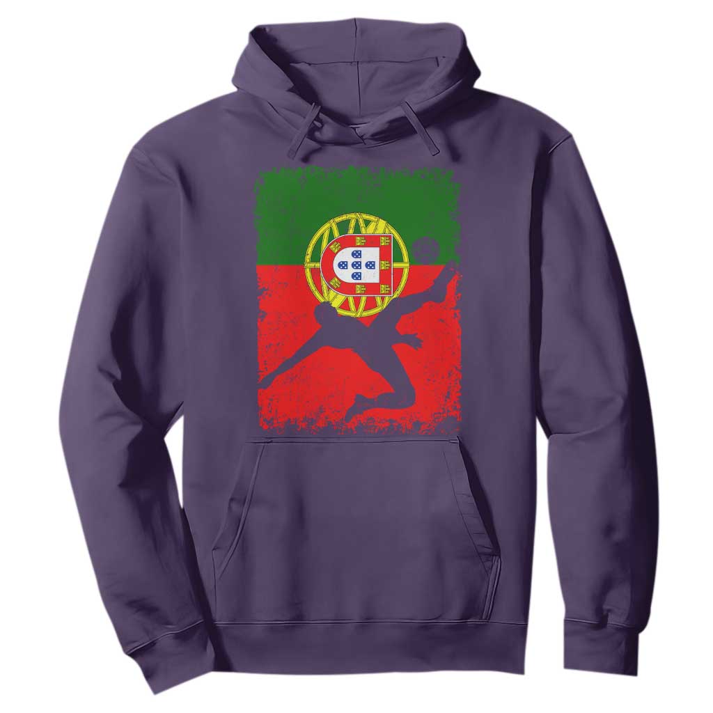 Portugal Soccer Hoodie Portuguese Flag Futebol Football Fan TS10 Purple Print Your Wear