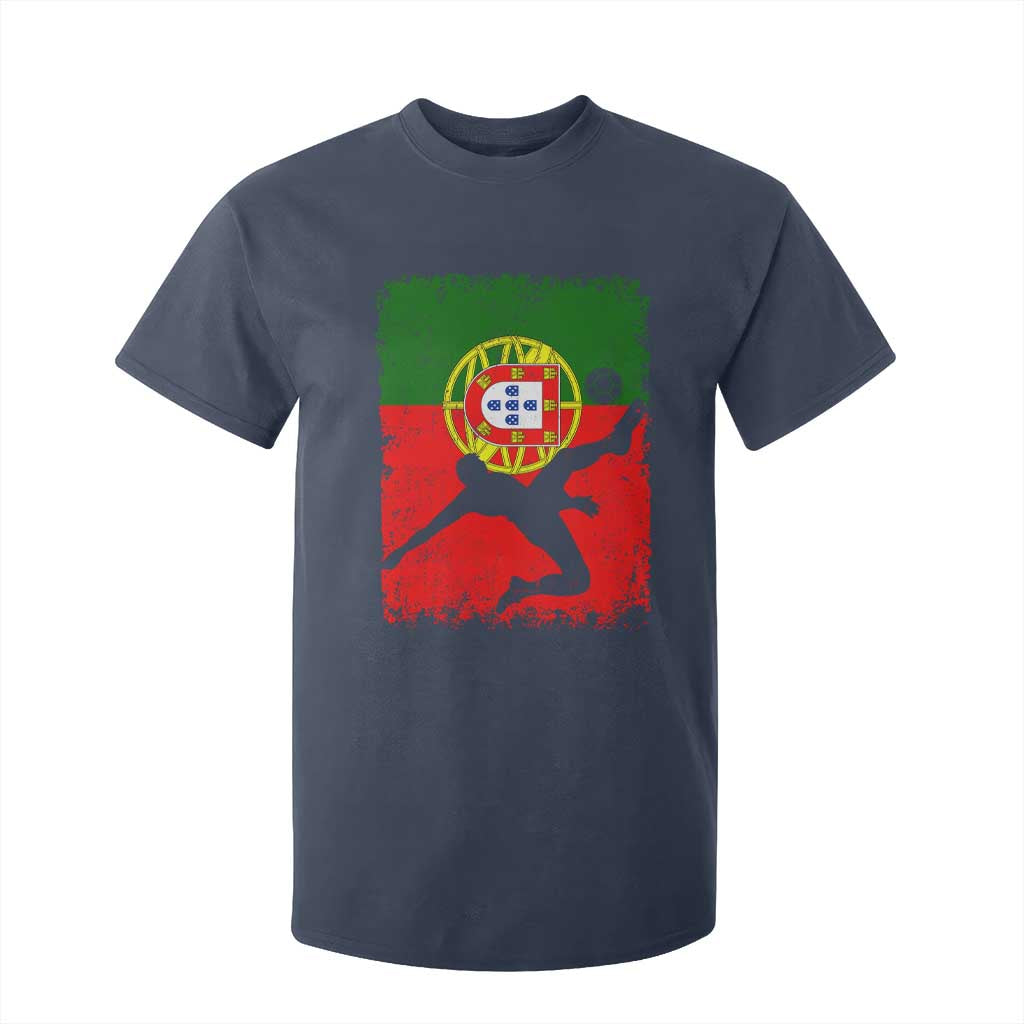Portugal Soccer T Shirt For Kid Portuguese Flag Futebol Football Fan TS10 Navy Print Your Wear