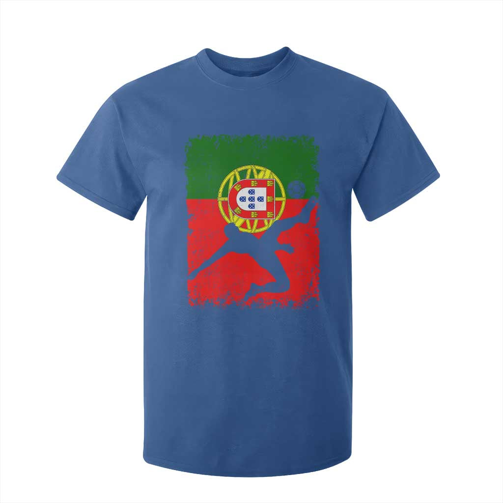 Portugal Soccer T Shirt For Kid Portuguese Flag Futebol Football Fan TS10 Royal Blue Print Your Wear