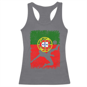 Portugal Soccer Racerback Tank Top Portuguese Flag Futebol Football Fan TS10 Charcoal Print Your Wear