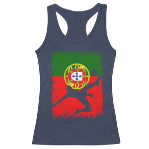 Portugal Soccer Racerback Tank Top Portuguese Flag Futebol Football Fan TS10 Navy Print Your Wear
