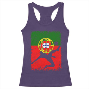 Portugal Soccer Racerback Tank Top Portuguese Flag Futebol Football Fan TS10 Purple Print Your Wear